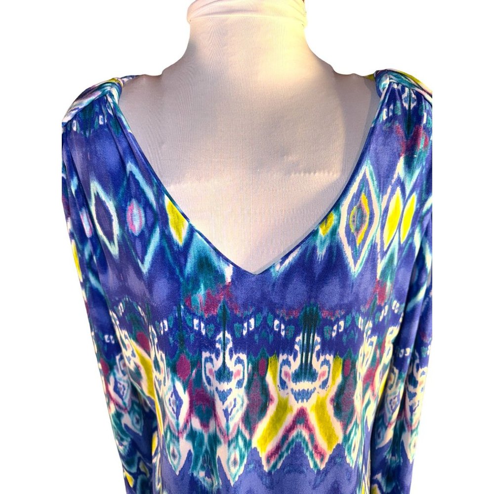 Jones New York Colorful Tye Dye Design Tunic Women Size XL - Picture 4 of 9